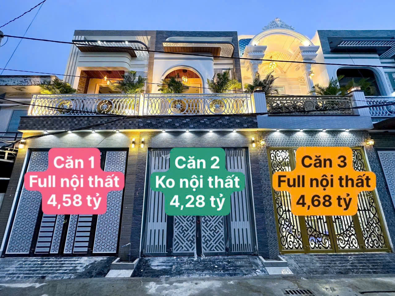 SP 607: BÁN 3 CĂN NHÀ TRỆT LẦU XÂY MỚI, CÓ SÂN ĐẬU Ô TÔ TRONG NHÀ, FULL NỘI THẤT